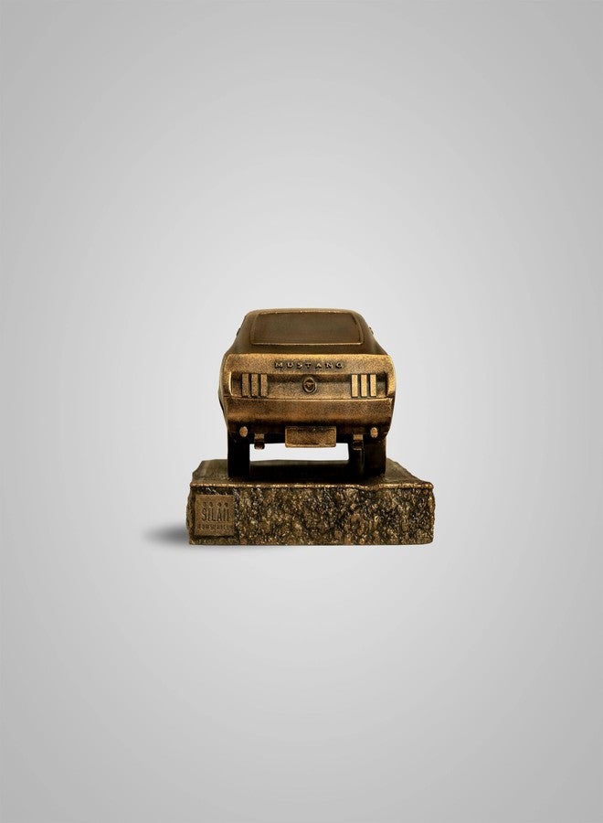 SILAII 1969 Ford Mustang Car Replica Sculpture in Antique Bronze Finish | Collectible Home Décor - Image 5